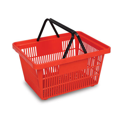kopen Het Winkelen van Ce 25L Plastic Rode Blauwe Plastic de Kruidenierswinkelmand van de Supermarktmand online manufacture