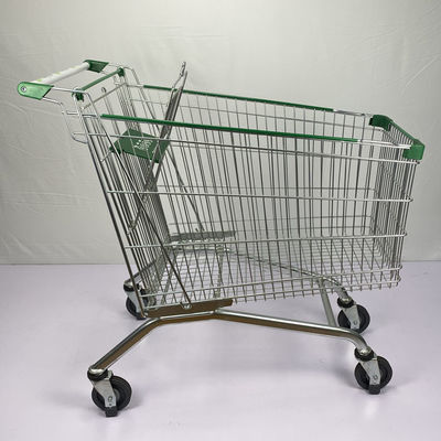 kopen Aangepast 275L-Pakhuissupermarkt het Winkelen Karretje met Groene Plastic Delen en Liftwielen online manufacture