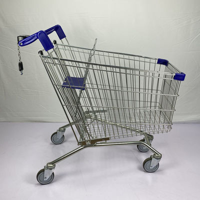 kopen De blauwe Plastic Delensupermarkt het Winkelen Europese Stijl van de Karretjedouane met 4 Wielen en het Slot van Pu online manufacture