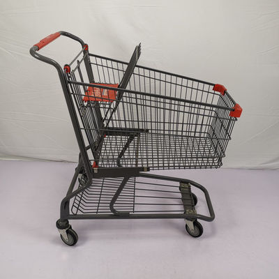 kopen Het Amerikaanse Boodschappenwagentje van het Stijl125l Staal met 4“ Pu rijdt Groot Metaalkarretje online manufacture