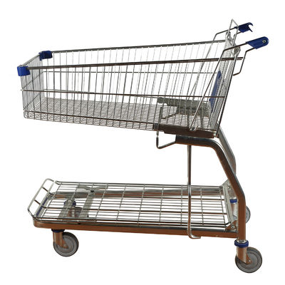 kopen Lange de Opslagstootkar van Mesh Cage Supermarket Large Grocery van de Metaaldraad met Chassisgroothandel online manufacture