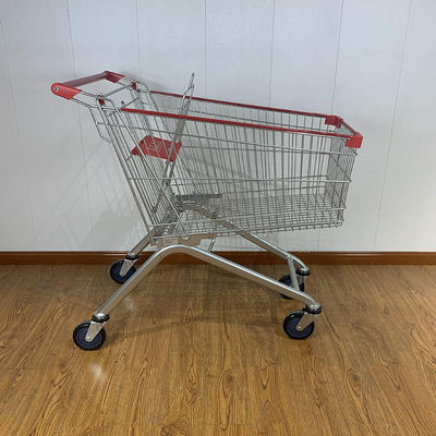 kopen 150L winkel met grote capaciteit opvouwbare metalen winkelmandje met kinderzitje online manufacture