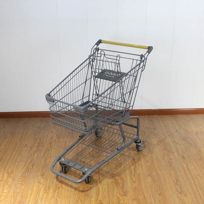 kopen 80L gegalvaniseerde supermarkt trolleys Travellator Wheel Metal Shopping Trolley online manufacture