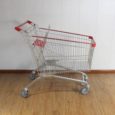 kopen 180L winkelcentrum gegalvaniseerd Europese markt supermarkt winkelwagen met randbanden online manufacture