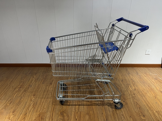 kopen 125L Metalen Winkelwagen met Poedercoating, Opvouwbaar Stalen Winkelwagentje voor Supermarkt Hulp online manufacture