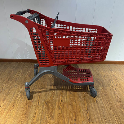 kopen 130L China Allemaal van kunststof Push Trolley Plastic Winkelwagens online manufacture
